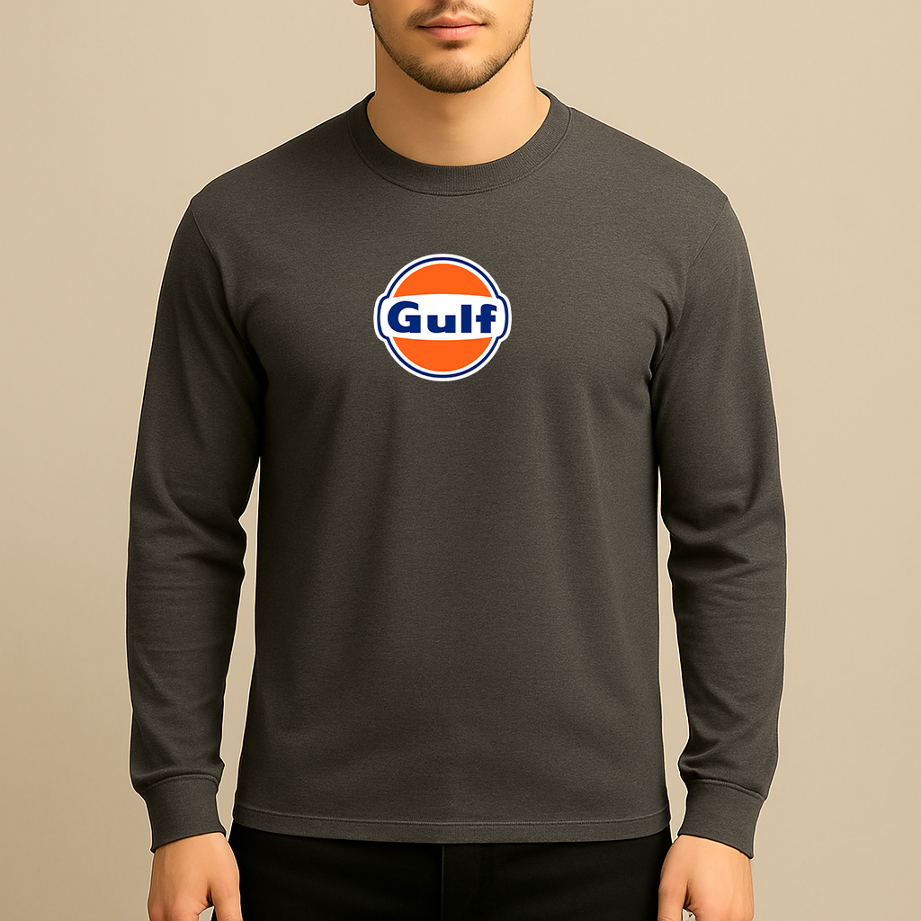 Men's Gulf Oil Logo Long Sleeve T-Shirt