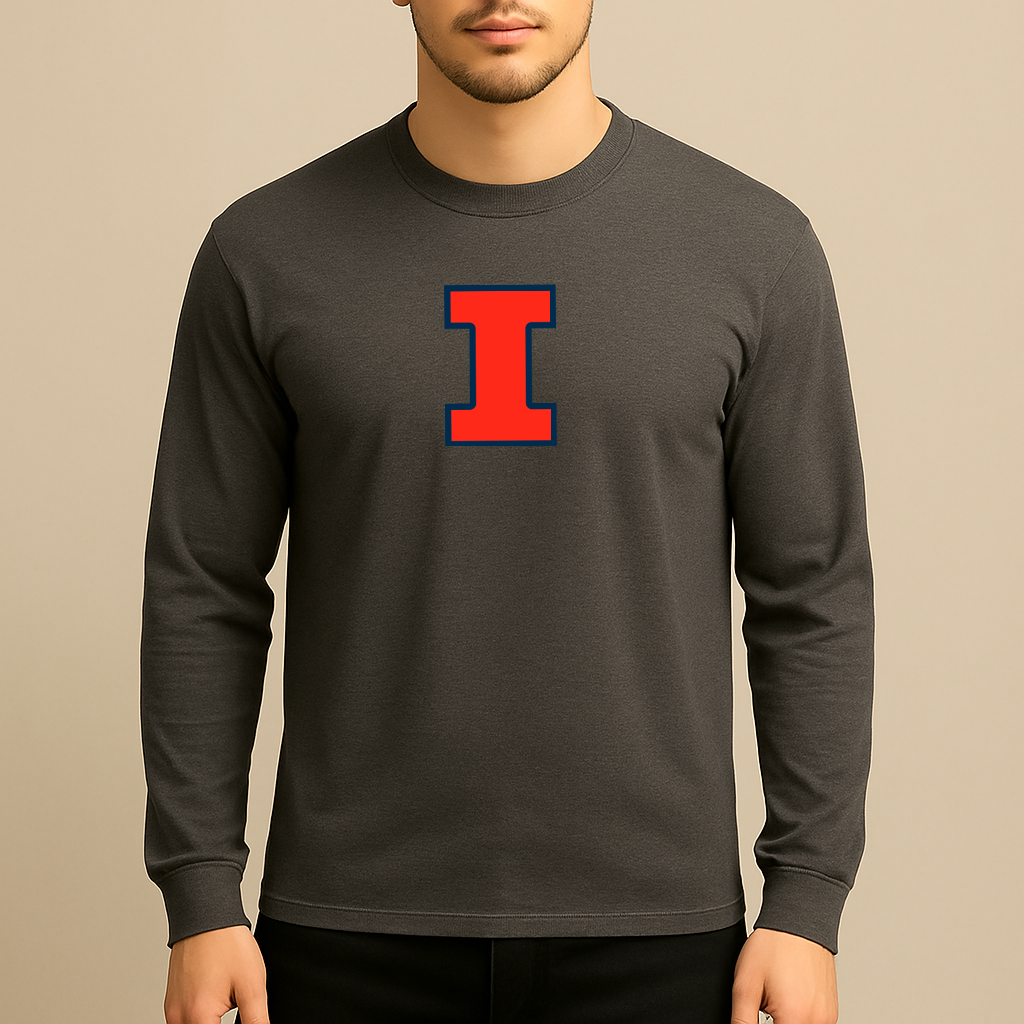 Men's Illinois Fighting Illini Logo Long Sleeve T-Shirt