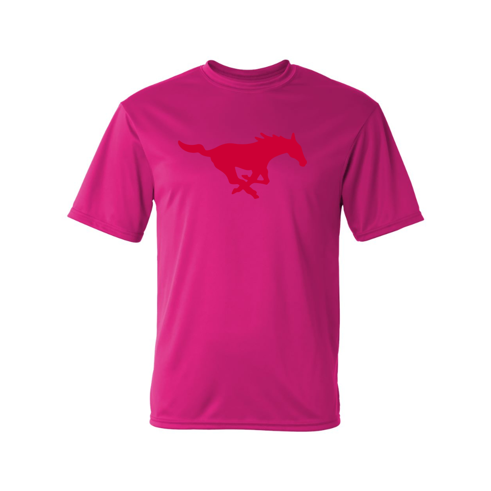Men's SMU Mustangs Logo Polyester T-Shirt