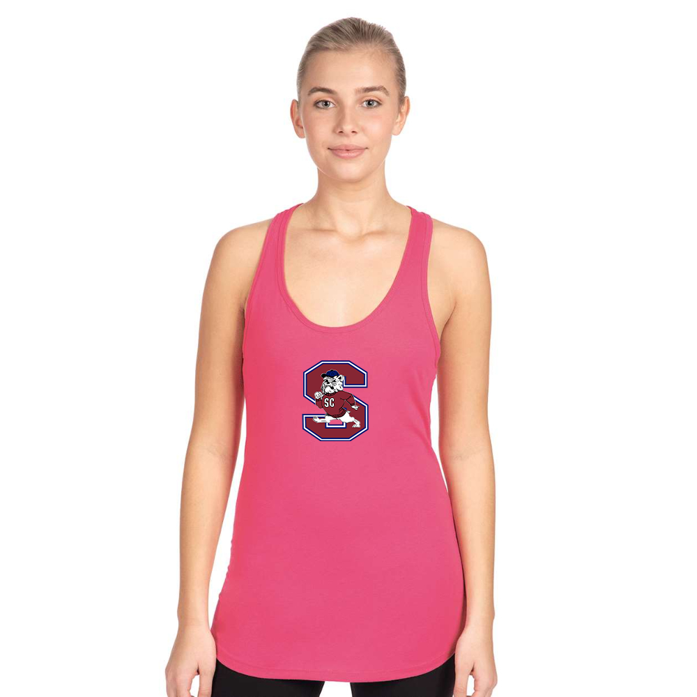 Women's South Carolina State Bulldogs Logo Next Level Ideal Racerback Tank
