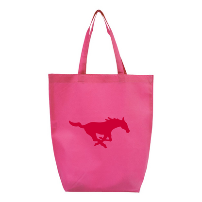SMU Mustangs Logo Q-Tees Non-Woven Gusset Bottom Tote