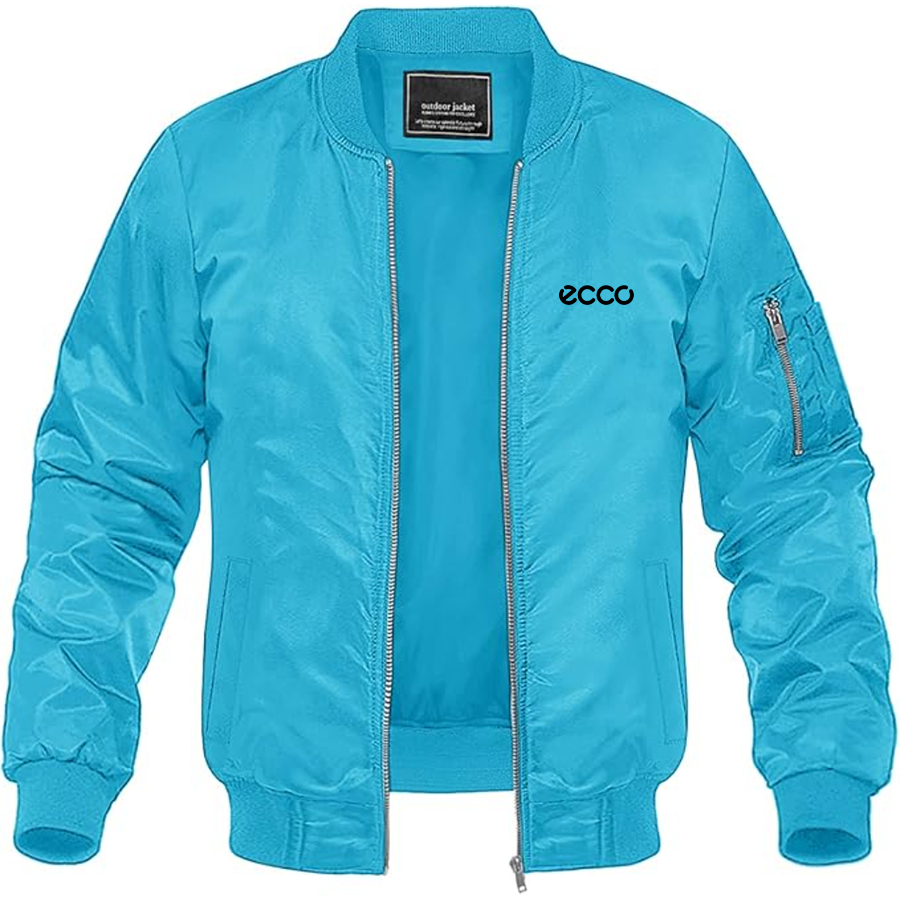 Men's ECCO Logo Lightweight Bomber Jacket Windbreaker Softshell Varsity Jacket Coat