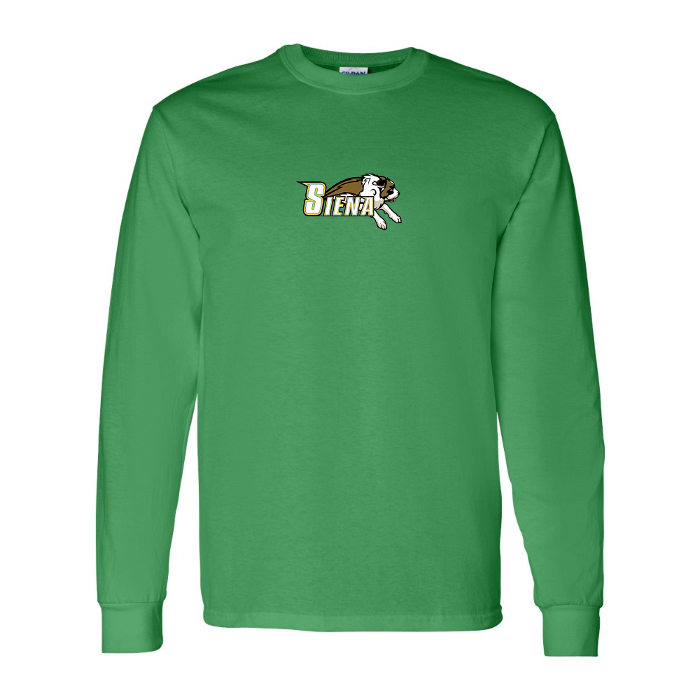 Men's Siena Saints Logo Gildan Heavy Cotton Long Sleeve T-Shirt