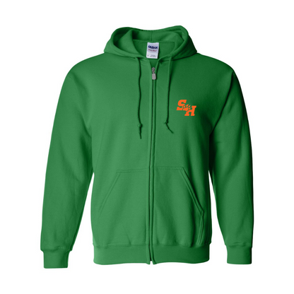Men's Sam Houston State Bearkats Logo Gildan  Heavy Blend Full Zip Hooded Sweatshirt