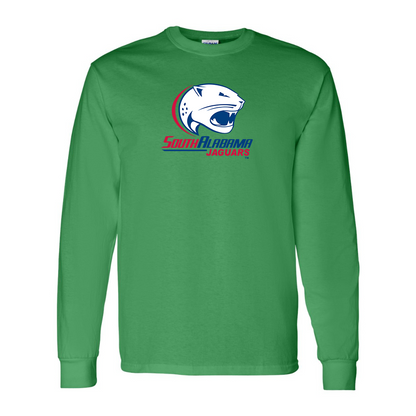Men's South Alabama Jaguars Logo Gildan Heavy Cotton Long Sleeve T-Shirt