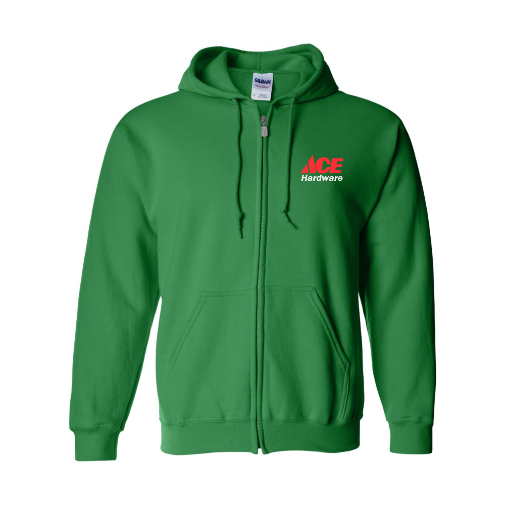 Men's ACE Hardware Logo Gildan  Heavy Blend Full Zip Hooded Sweatshirt