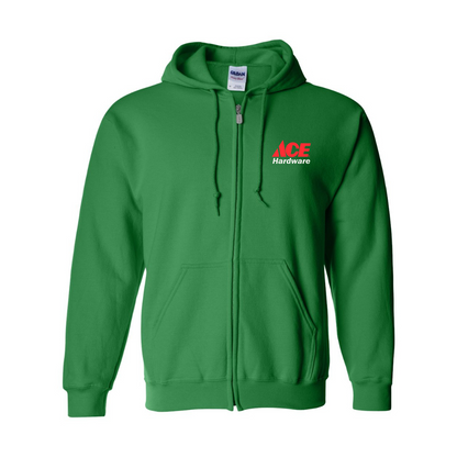 Men's ACE Hardware Logo Gildan  Heavy Blend Full Zip Hooded Sweatshirt