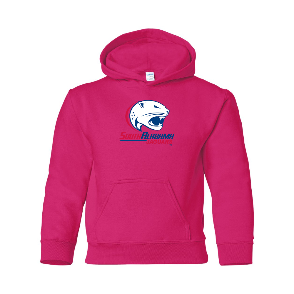 Youth South Alabama Jaguars Logo Gildan Heavy Blend  Hooded Sweatshirt