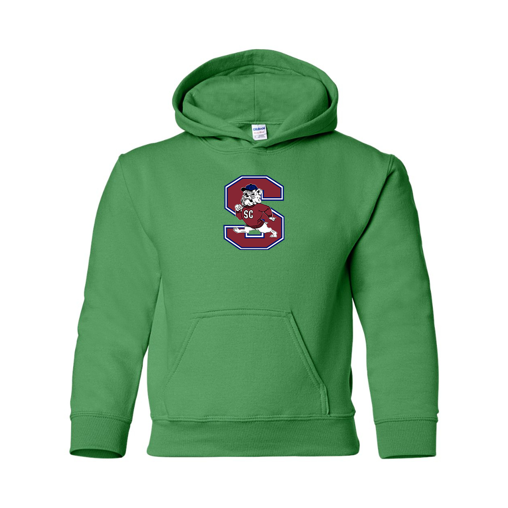 Youth South Carolina State Bulldogs Logo Gildan Heavy Blend  Hooded Sweatshirt