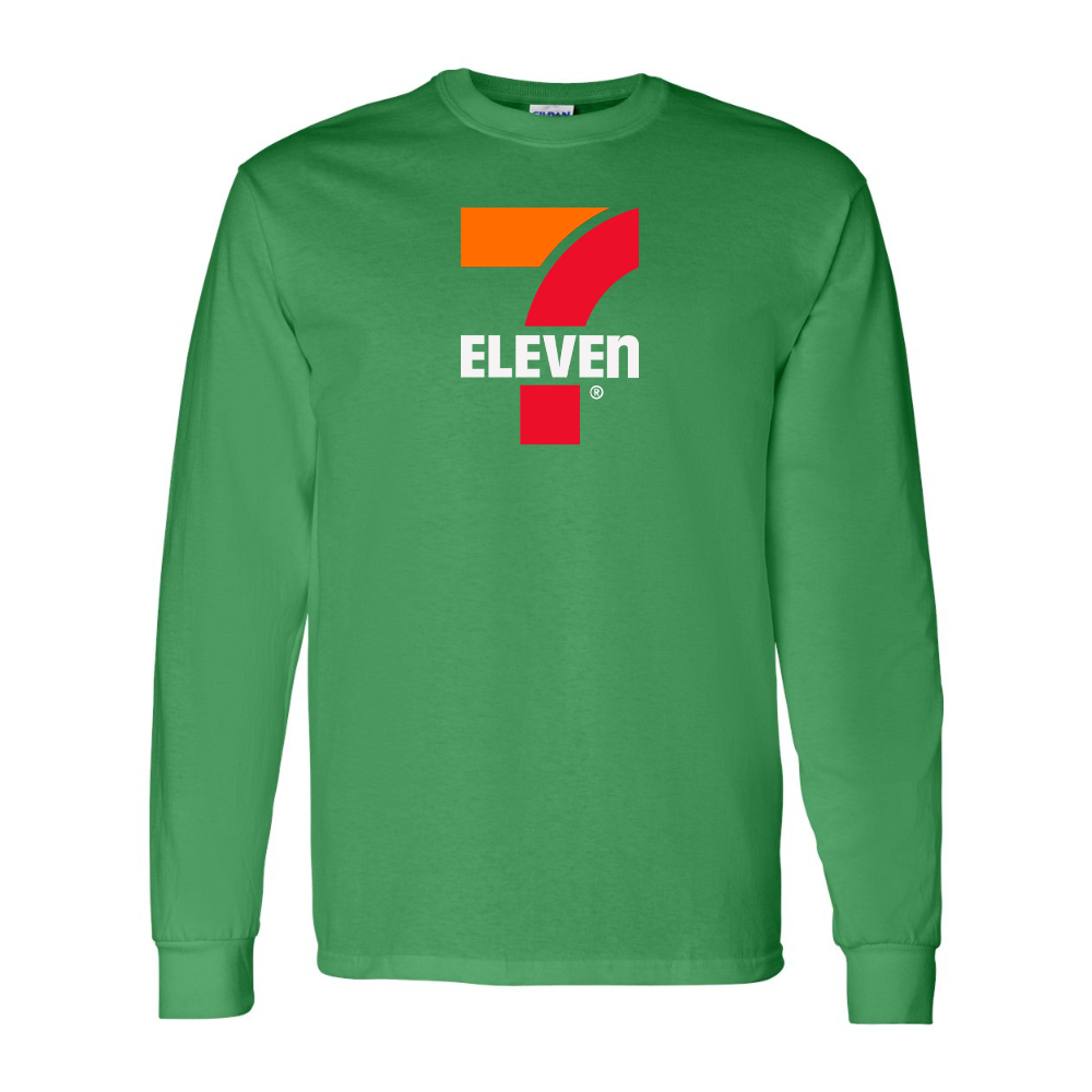 Men's 7 Eleven Logo Gildan Heavy Cotton Long Sleeve T-Shirt