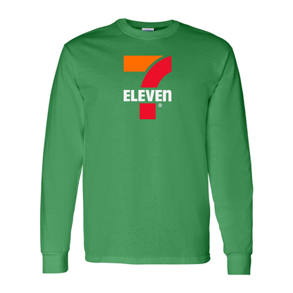 Men's 7 Eleven Logo Gildan Heavy Cotton Long Sleeve T-Shirt