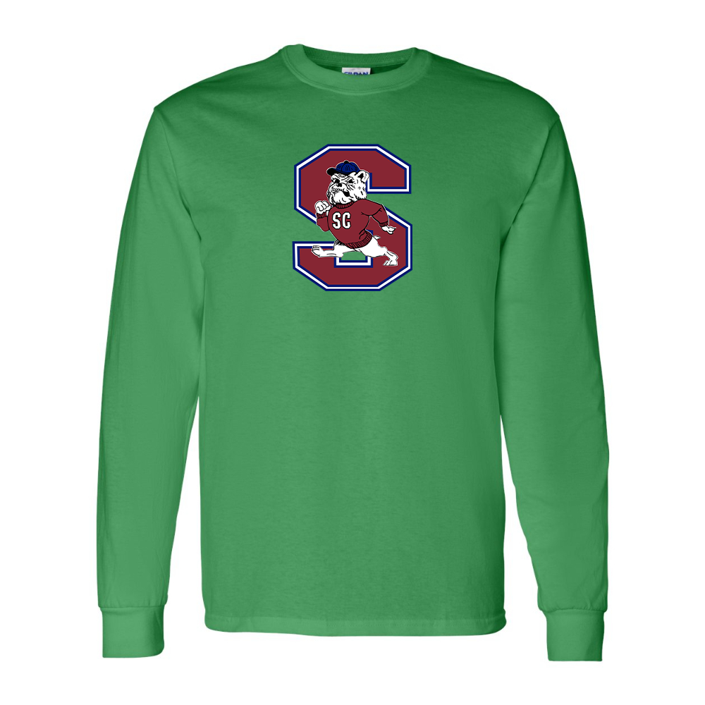 Men's South Carolina State Bulldogs Logo Gildan Heavy Cotton Long Sleeve T-Shirt