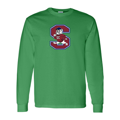 Men's South Carolina State Bulldogs Logo Gildan Heavy Cotton Long Sleeve T-Shirt
