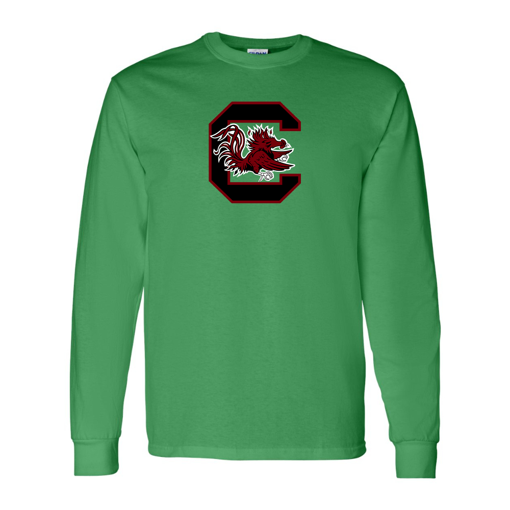 Men's South Carolina Gamecocks Logo Gildan Heavy Cotton Long Sleeve T-Shirt