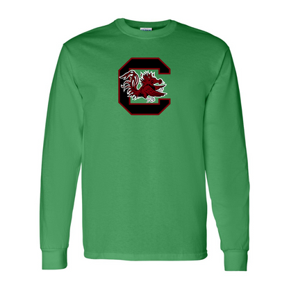 Men's South Carolina Gamecocks Logo Gildan Heavy Cotton Long Sleeve T-Shirt