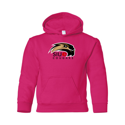 Youth SIU Edwardsville Cougars Logo Gildan Heavy Blend  Hooded Sweatshirt