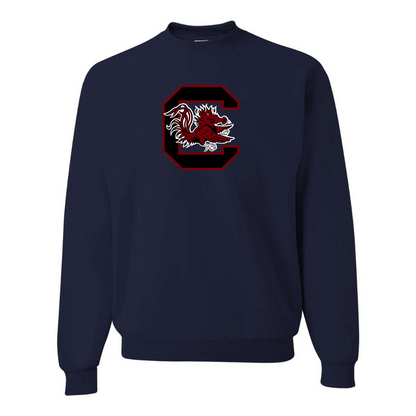 Men's South Carolina Gamecocks Logo  JERZEES NuBlend Crewneck Sweatshirt