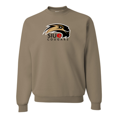 Men's SIU Edwardsville Cougars Logo  JERZEES NuBlend Crewneck Sweatshirt