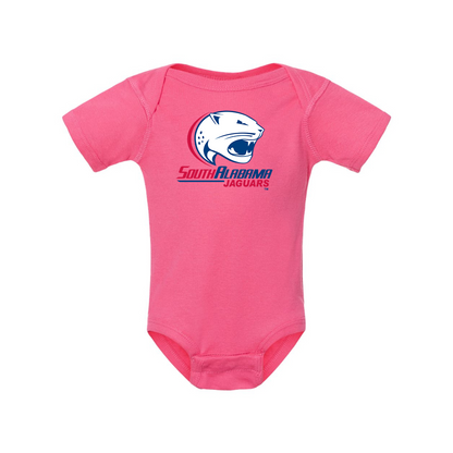 South Alabama Jaguars Logo  Rabbit Skins Infant Baby Rib Bodysuit