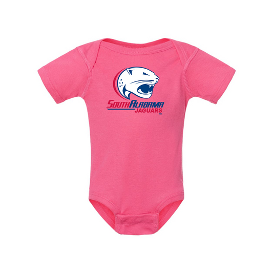 South Alabama Jaguars Logo  Rabbit Skins Infant Baby Rib Bodysuit