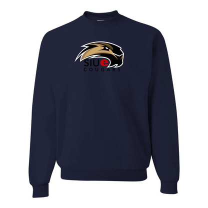 Men's SIU Edwardsville Cougars Logo  JERZEES NuBlend Crewneck Sweatshirt