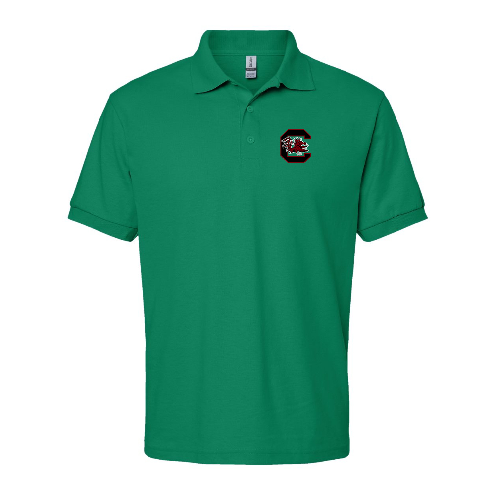 Men's South Carolina Gamecocks Logo Gildan Dry Blend Jersey Polo