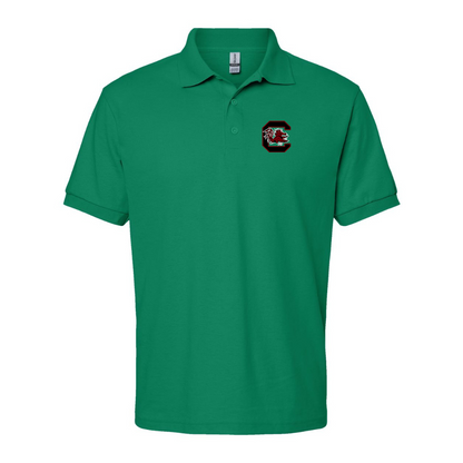 Men's South Carolina Gamecocks Logo Gildan Dry Blend Jersey Polo