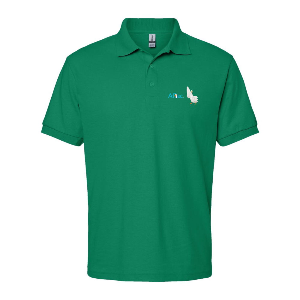 Men's Aflac Logo and Duck Gildan Dry Blend Jersey Polo