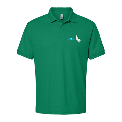 Men's Aflac Logo and Duck Gildan Dry Blend Jersey Polo