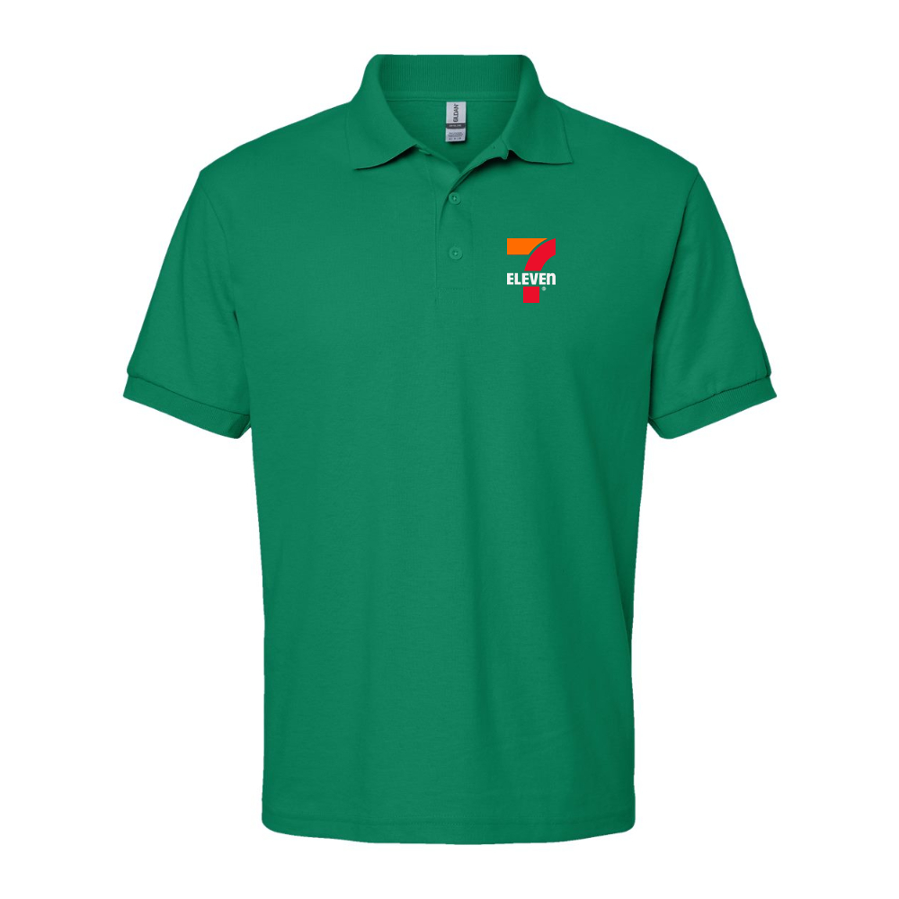 Men's 7 Eleven Logo Gildan Dry Blend Jersey Polo