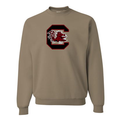Men's South Carolina Gamecocks Logo  JERZEES NuBlend Crewneck Sweatshirt