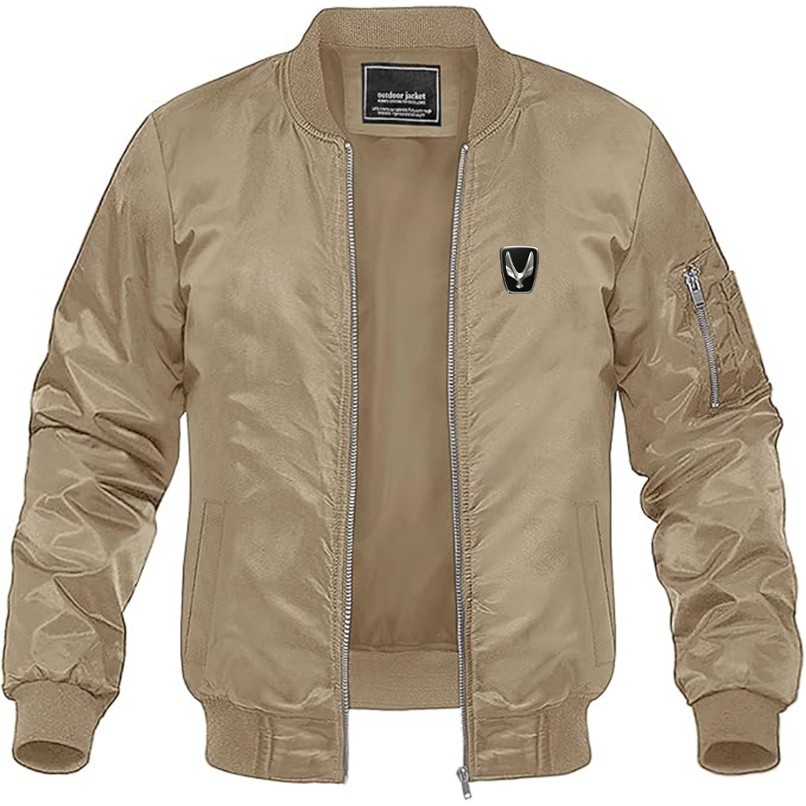 Men's Equus Logo Lightweight Bomber Jacket Windbreaker Softshell Varsity Jacket Coat