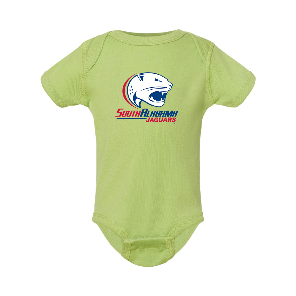 South Alabama Jaguars Logo  Rabbit Skins Infant Baby Rib Bodysuit