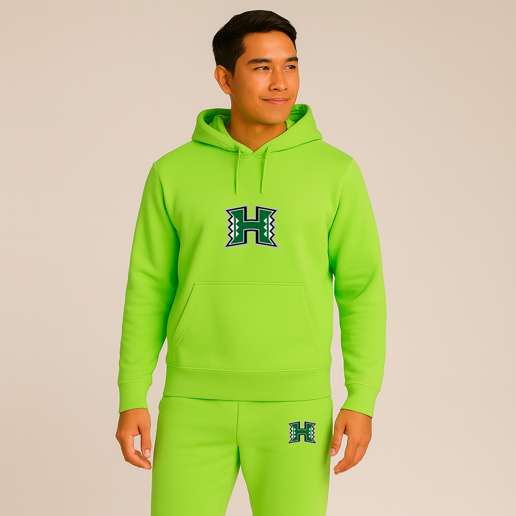Men's Hawaii Warriors Logo Hoodie Joggers Set