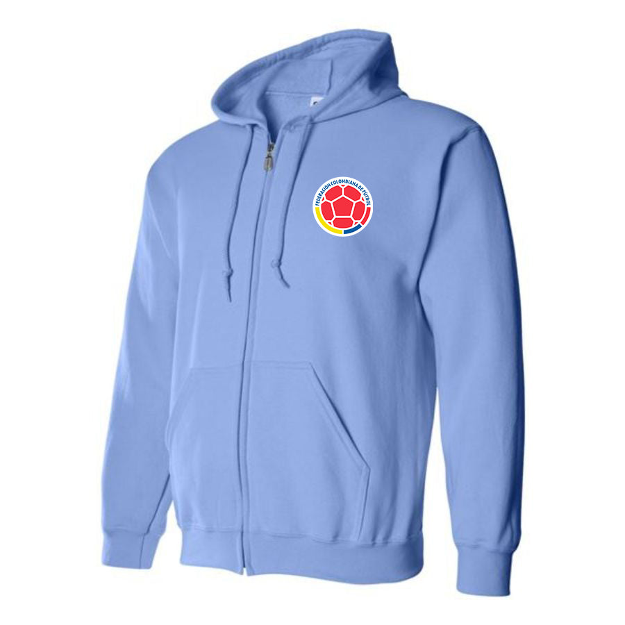 Men's Colombia National Soccer Team Zipper Hoodie