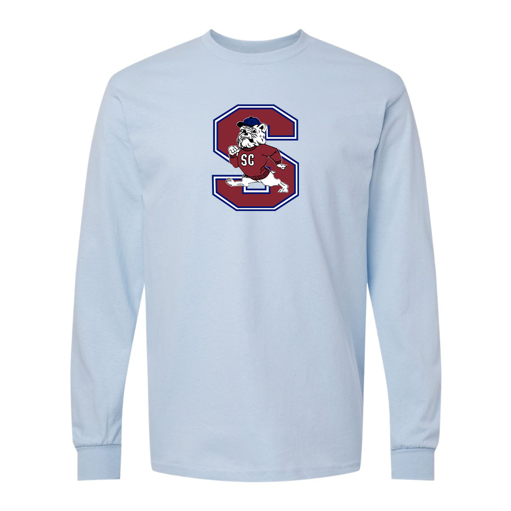 Men's South Carolina State Bulldogs Logo Gildan Heavy Cotton Long Sleeve T-Shirt