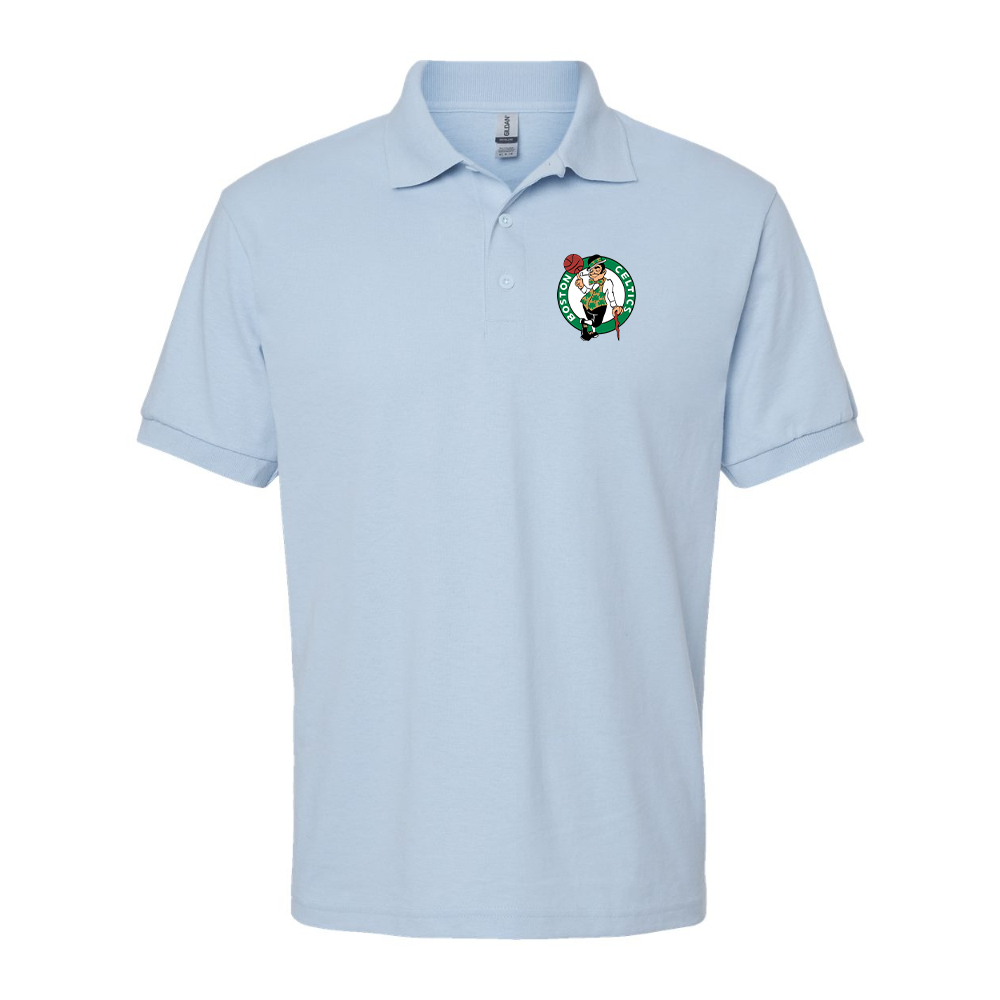 Men's Boston Celtics Logo Gildan Dry Blend Jersey Polo