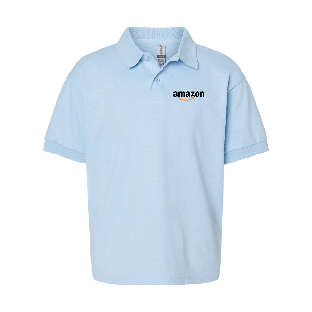 Youth Amazon Logo Gildan Dry Blend Jersey Polo