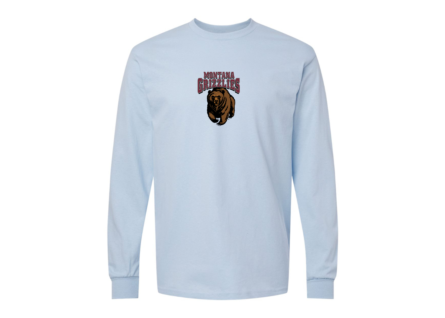 Men's Montana Grizzliesl Gildan Heavy Cotton Long Sleeve T-Shirt