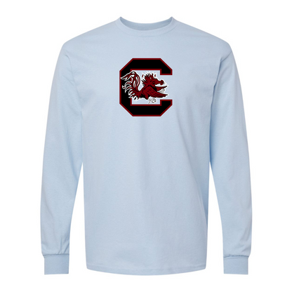 Men's South Carolina Gamecocks Logo Gildan Heavy Cotton Long Sleeve T-Shirt