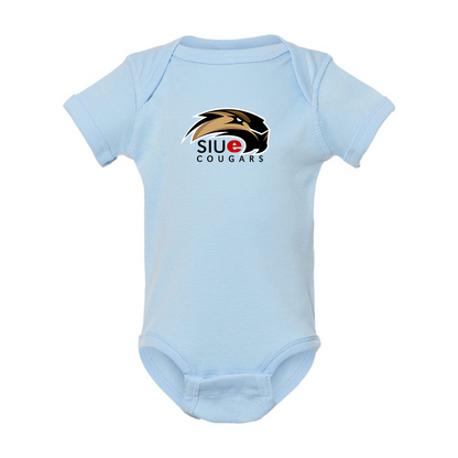SIU Edwardsville Cougars Logo  Rabbit Skins Infant Baby Rib Bodysuit