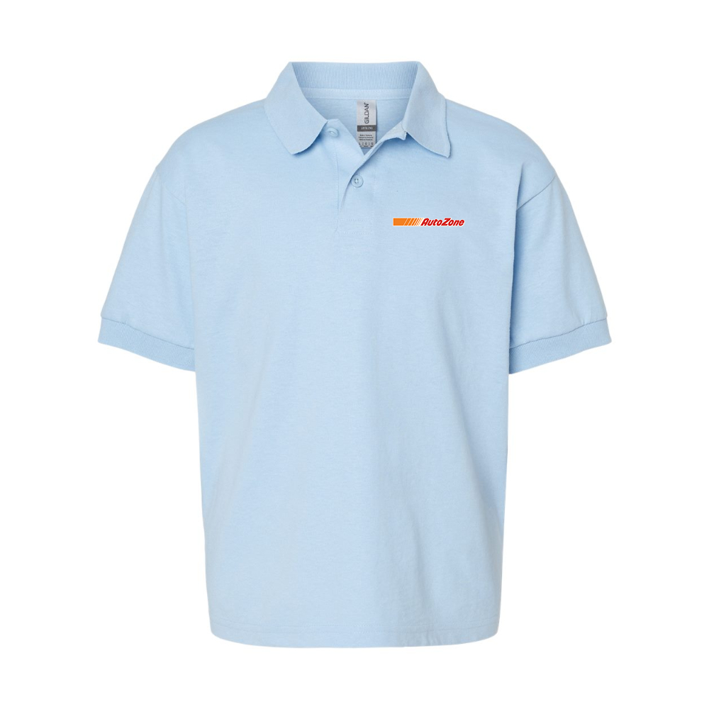 Youth AutoZone Logo Gildan Dry Blend Jersey Polo