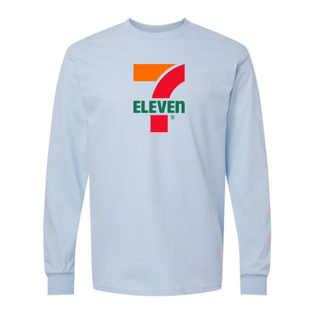 Men's 7 Eleven Logo Gildan Heavy Cotton Long Sleeve T-Shirt