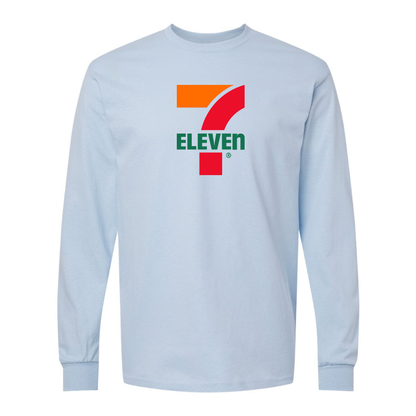 Men's 7 Eleven Logo Gildan Heavy Cotton Long Sleeve T-Shirt