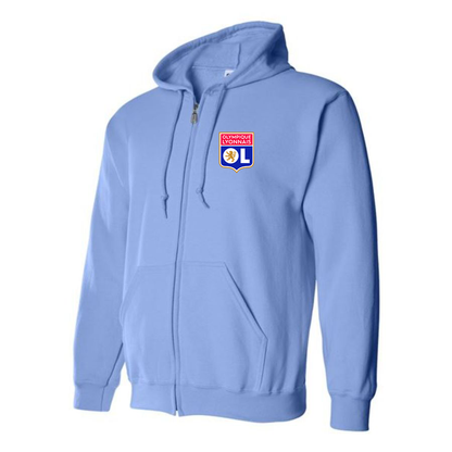 Men's Olympique Lyonnais FC Zipper Hoodie