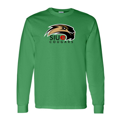 Men's SIU Edwardsville Cougars Logo Gildan Heavy Cotton Long Sleeve T-Shirt
