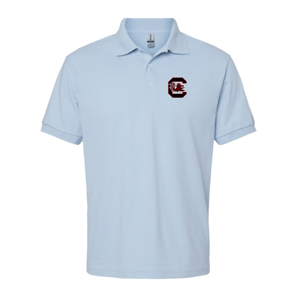 Men's South Carolina Gamecocks Logo Gildan Dry Blend Jersey Polo