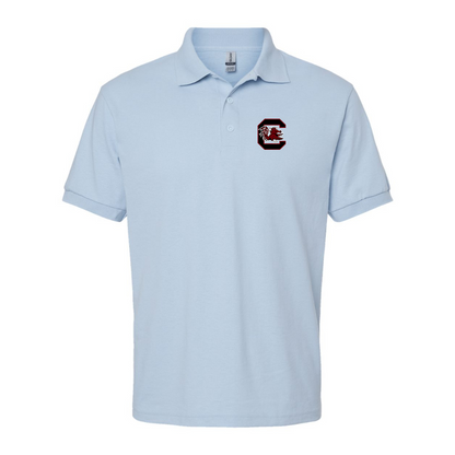 Men's South Carolina Gamecocks Logo Gildan Dry Blend Jersey Polo