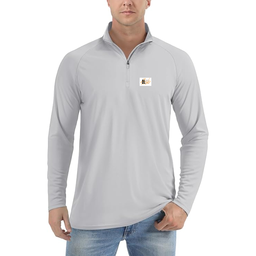 Men’s DLSB Logo Lightweight Quarter-Zip Athletic Shirt Long Sleeve Performance Wear