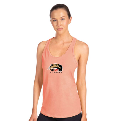 Women's SIU Edwardsville Cougars Logo Next Level Ideal Racerback Tank